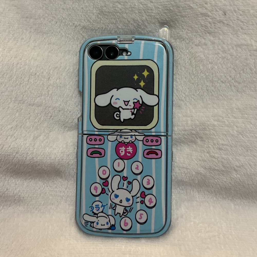 Cute Blue Character Flip Phone Case - Unbranded